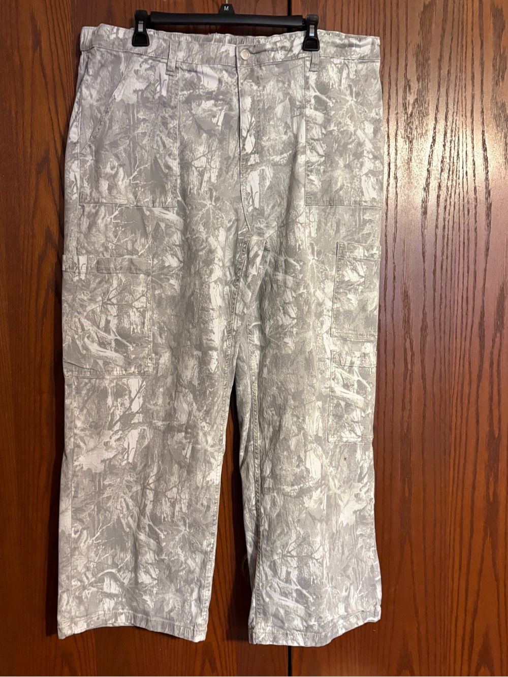 No Boundaries Gray Abstract Cargo Pants